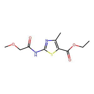 Ethyl 2-[(methoxyacetyl)amino]-4-methyl-1,3-thiazole-5-carboxylate structure