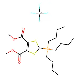 (4,5-Bis-methoxycarbonyl-[1,3]dithiol-2-yl)-tributyl-phosphonium structure