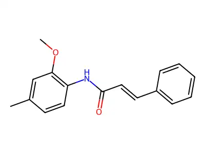 N-(2-methoxy-4-methylphenyl)-3-phenylprop-2-enamide structure