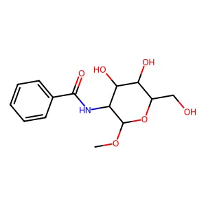 N-(4,5-Dihydroxy-6-hydroxymethyl-2-methoxy-tetrahydro-pyran-3-YL)-benzamide structure