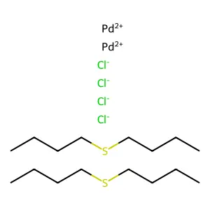 Palladium, di-mu-chlorodichlorobis(1,1'-thiobis(butane))di- structure