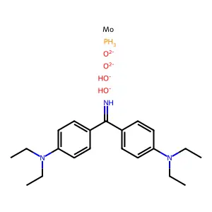 Benzenamine, 4,4'-carbonimidoylbis[N,N-diethyl-, compd. with molybdenum phosphorus hydroxide oxide structure