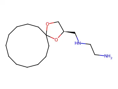 N'-[[(3R)-1,4-dioxaspiro[4.11]hexadecan-3-yl]methyl]ethane-1,2-diamine structure