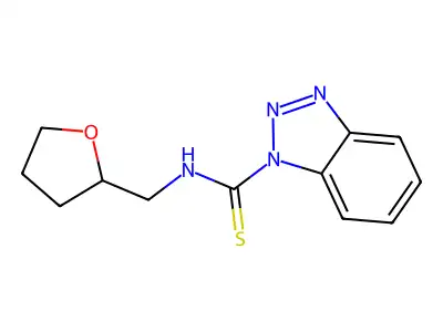 N-(oxolan-2-ylmethyl)benzotriazole-1-carbothioamide structure