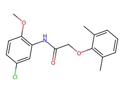 N-(5-chloro-2-methoxyphenyl)-2-(2,6-dimethylphenoxy)acetamide structure