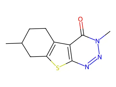 3,7-dimethyl-5,6,7,8-tetrahydro[1]benzothieno[2,3-d][1,2,3]triazin-4(3H)-one structure