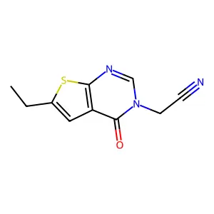 2-(6-Ethyl-4-oxothieno[2,3-d]pyrimidin-3(4H)-yl)acetonitrile structure