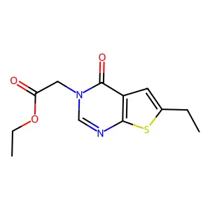 ethyl (6-ethyl-4-oxothieno[2,3-d]pyrimidin-3(4H)-yl)acetate structure