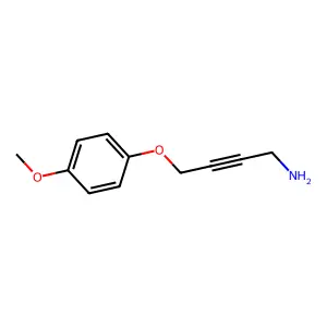2-Butyn-1-amine, 4-(4-methoxyphenoxy)- structure