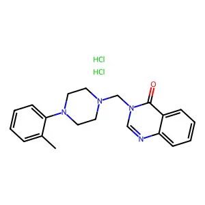 4(3H)-Quinazolinone, 3-(4-(o-tolyl)-1-piperazinylmethyl)-, dihydrochloride structure