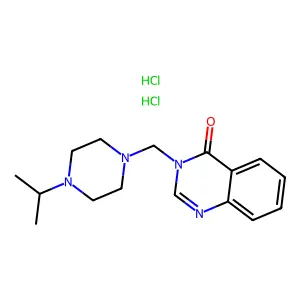 4(3H)-Quinazolinone, 3-(4-isopropyl-1-piperazinylmethyl)-, dihydrochloride structure