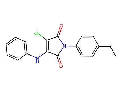 3-Anilino-4-chloro-1-(4-ethylphenyl)pyrrole-2,5-dione structure
