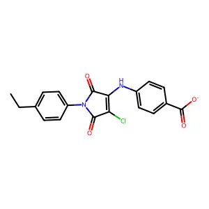 4-{[4-Chloro-1-(4-ethylphenyl)-2,5-dioxo-2,5-dihydro-1H-pyrrol-3-yl]amino}benzoate structure