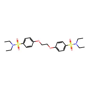 4-[2-[4-(diethylsulfamoyl)phenoxy]ethoxy]-N,N-diethylbenzenesulfonamide structure