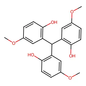 2,2',2''-Methanetriyltris(4-methoxyphenol) structure
