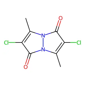 2,6-dichloro-3,7-dimethyl-1H,5H-pyrazolo[1,2-a]pyrazole-1,5-dione structure