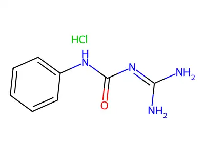 Urea, 1-amidino-3-phenyl-, hydrochloride structure