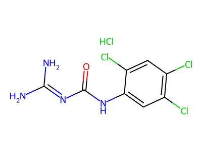 Urea, N-(aminoiminomethyl)-N'-(2,4,5-trichlorophenyl)-, monohydrochloride structure