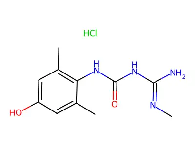1-(2,6-Dimethyl-4-hydroxyphenyl)-3-methylamidinourea hydrochloride structure