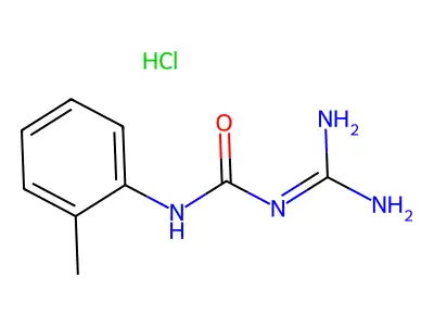 Urea, N-(aminoiminomethyl)-N'-(2-methylphenyl)-, monohydrochloride structure