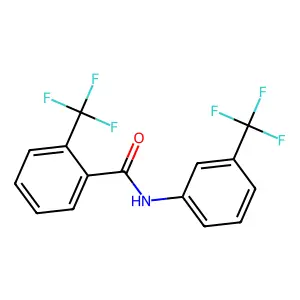 2-(trifluoromethyl)-N-[3-(trifluoromethyl)phenyl]benzamide structure