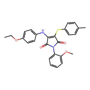 3-(4-Ethoxyanilino)-1-(2-methoxyphenyl)-4-[(4-methylphenyl)sulfanyl]-1H-pyrrole-2,5-dione structure