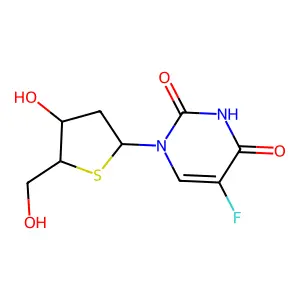 2'-Deoxy-5-fluoro-4'-thiouridine structure