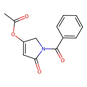 (1-benzoyl-5-oxo-2H-pyrrol-3-yl) acetate structure