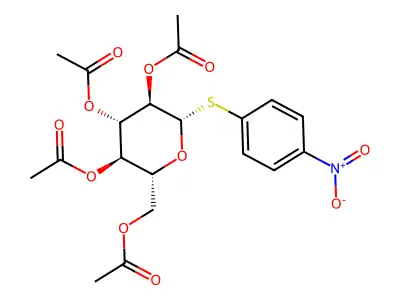 [3,4,5-Triacetyloxy-6-(4-nitrophenyl)sulfanyloxan-2-yl]methyl acetate structure