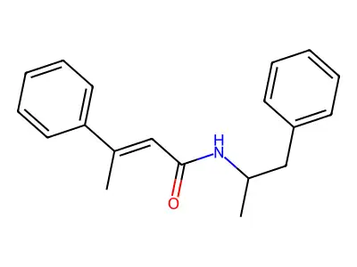 (E)-3-phenyl-N-(1-phenylpropan-2-yl)but-2-enamide structure