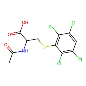 N-Acetyl-S-(2,3,5,6-tetrachlorophenyl)-DL-cysteine structure