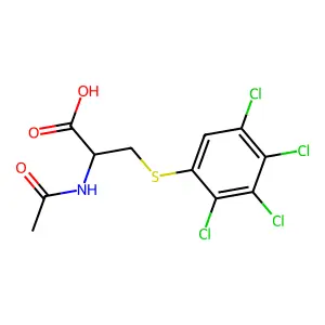 Cysteine, N-acetyl-S-(2,3,4,5-tetrachlorophenyl)- structure