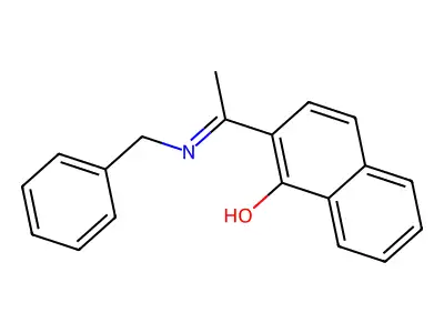 1-Naphthalenol, 2-[(1E)-1-[(phenylmethyl)imino]ethyl]- structure