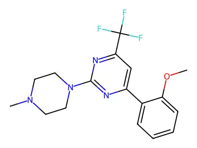 4-(2-Methoxyphenyl)-2-(4-methylpiperazin-1-yl)-6-(trifluoromethyl)pyrimidine structure