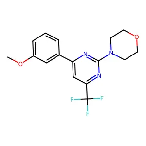4-[4-(3-Methoxyphenyl)-6-(trifluoromethyl)-2-pyrimidinyl]morpholine structure