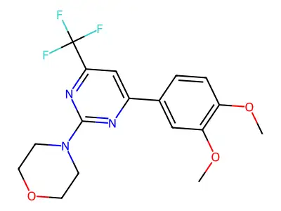 4-(4-(3,4-Dimethoxyphenyl)-6-(trifluoromethyl)pyrimidin-2-yl)morpholine structure