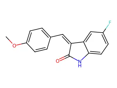 5-Fluoro-3-[(4-methoxyphenyl)methylene]indolin-2-one structure