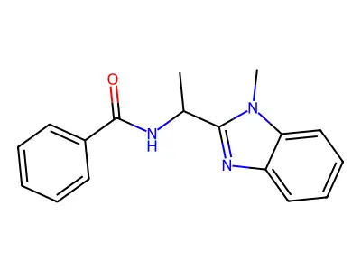 N-[1-(1-methylbenzimidazol-2-yl)ethyl]benzamide structure