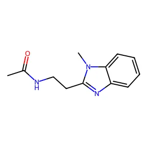 N-[2-(1-methylbenzimidazol-2-yl)ethyl]acetamide structure