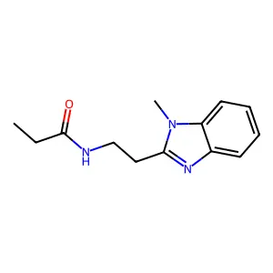 N-[2-(1-methylbenzimidazol-2-yl)ethyl]propanamide structure