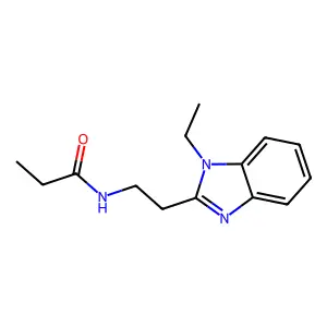 N-[2-(1-ethylbenzimidazol-2-yl)ethyl]propanamide structure
