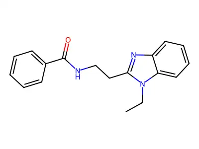 N-[2-(1-ethylbenzimidazol-2-yl)ethyl]benzamide structure