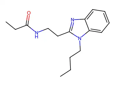 N-[2-(1-butylbenzimidazol-2-yl)ethyl]propanamide structure