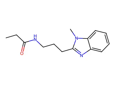 N-[3-(1-methylbenzimidazol-2-yl)propyl]propanamide structure