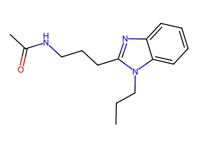N-[3-(1-propylbenzimidazol-2-yl)propyl]acetamide structure