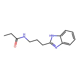 N-[3-(1H-1,3-benzodiazol-2-yl)propyl]propanamide structure