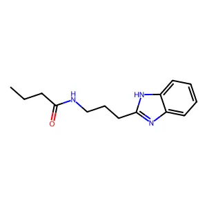 N-[3-(1H-1,3-benzodiazol-2-yl)propyl]butanamide structure