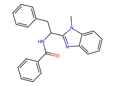 N-[1-(1-methylbenzimidazol-2-yl)-2-phenylethyl]benzamide structure