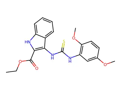 ethyl 3-[(2,5-dimethoxyphenyl)carbamothioylamino]-1H-indole-2-carboxylate structure