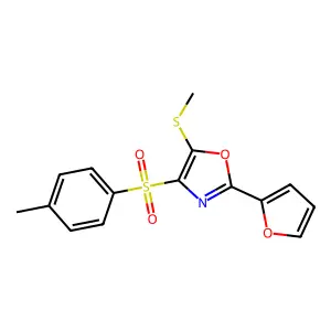 2-(2-Furyl)-4-[(4-methylphenyl)sulfonyl]-5-(methylthio)-1,3-oxazole structure
